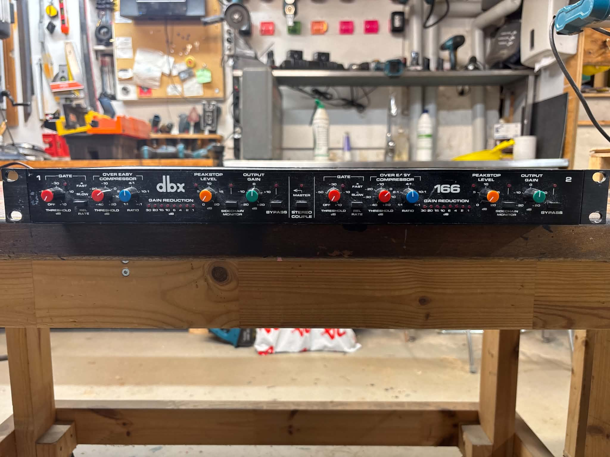 The actual dbx 166 hardware used for the JMR 166 Special reference measurements
