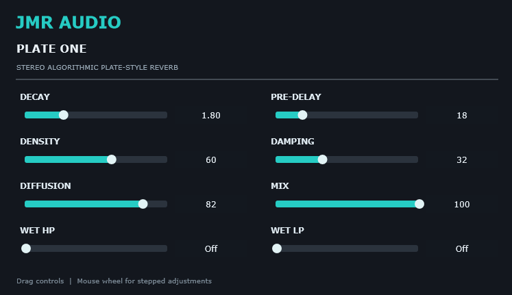 Plate One plugin interface